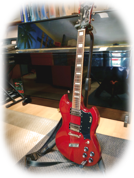 Bild von Anjas neuer Gitarre